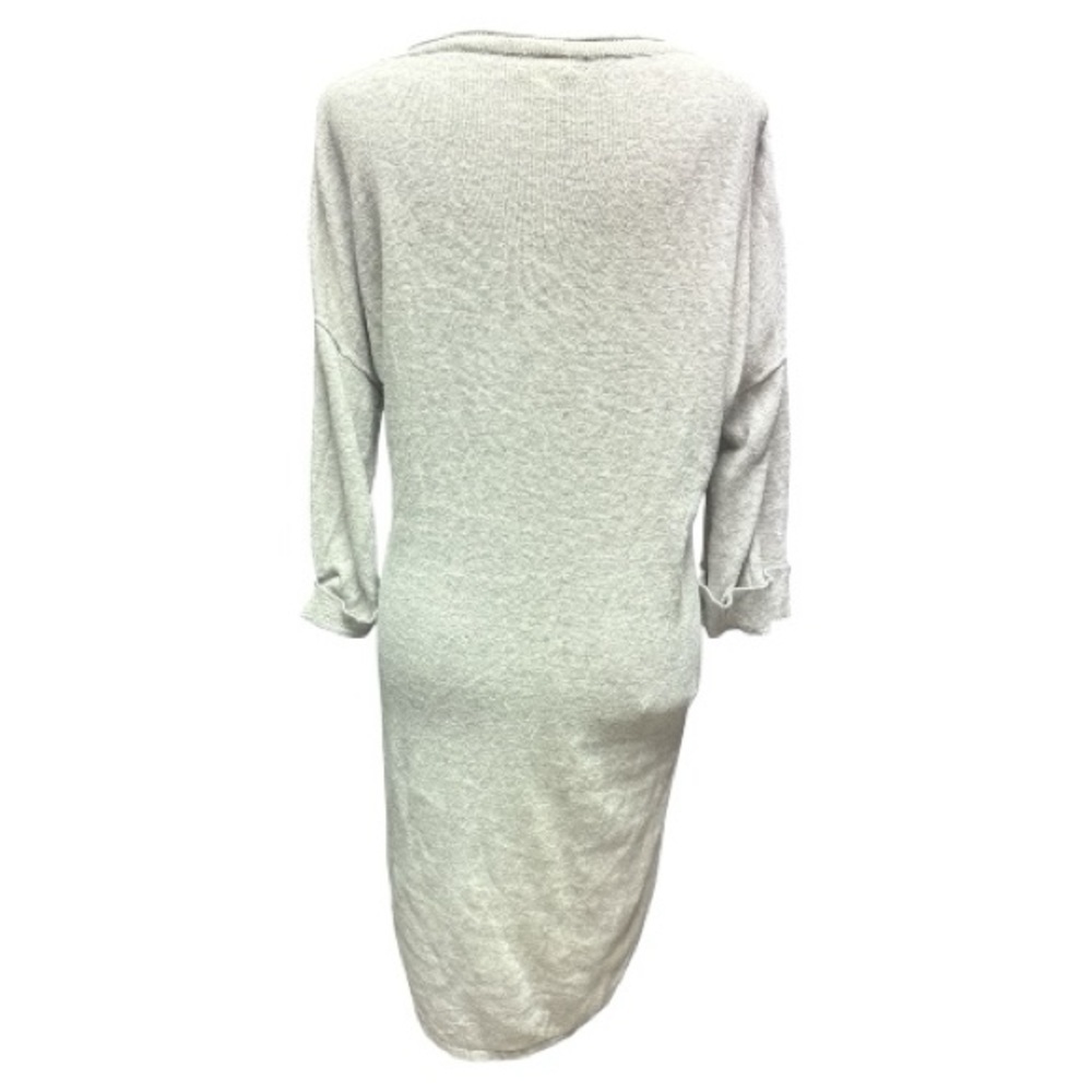 Garnet Hill Light Gray Linen Sweater Dress Size 2 - Picture 3 of 7